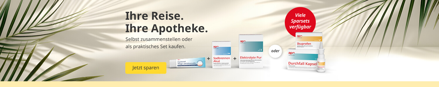 Ihre Reise. Ihre Apotheke. Selbst zusammenstellen oder als praktisches Set kaufen.