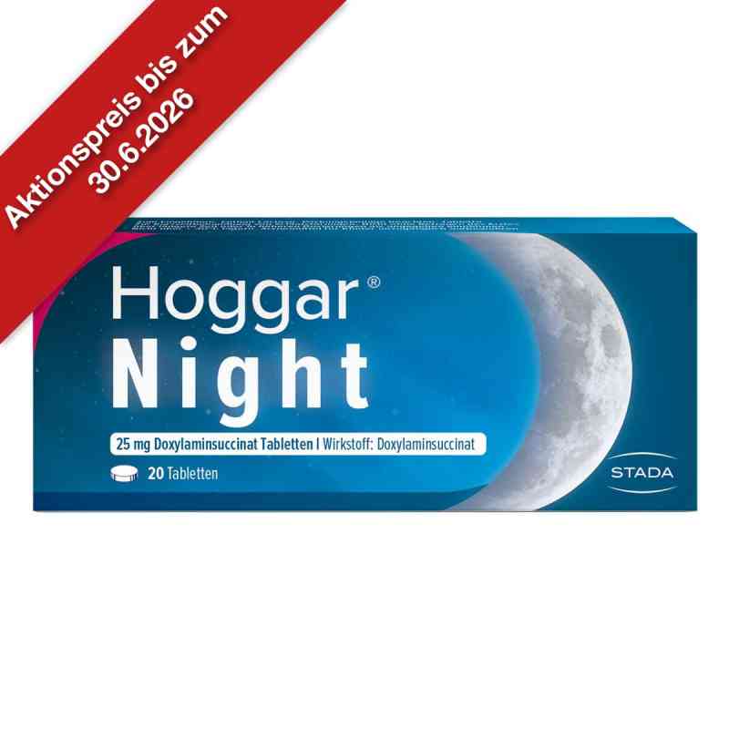 Hoggar Night 25 mg Doxylamin Schlaftabletten 20 stk von STADA Consumer Health Deutschland GmbH PZN 04402066