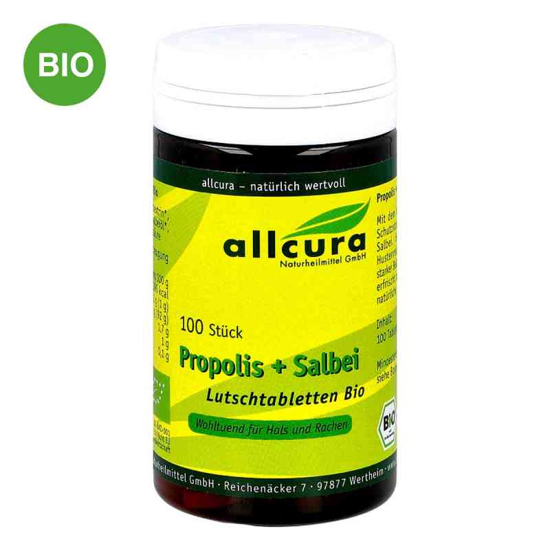 Propolis Salbei Lutschtabletten Bio 100 stk von allcura Naturheilmittel GmbH PZN 07333006
