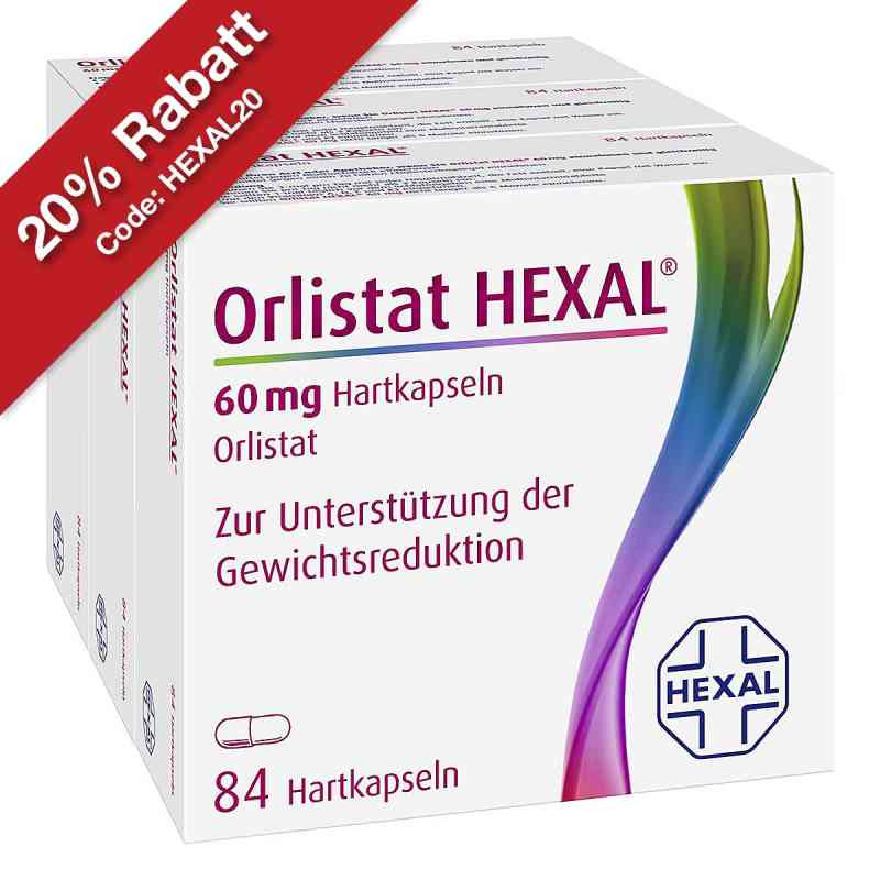 Orlistat HEXAL® 60 mg Hartkapseln 3X84 stk von Hexal AG PZN 11219049