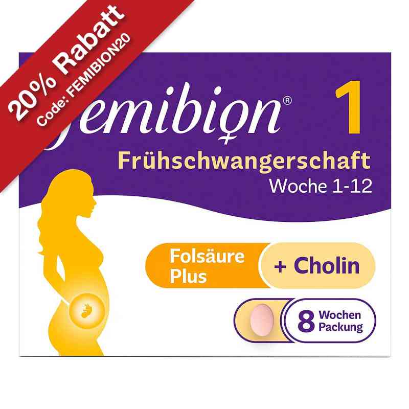 Femibion 1 Frühschwangerschaft Tabletten 56 stk von WICK Pharma - Zweigniederlassung der Procter & Gam PZN 15199970