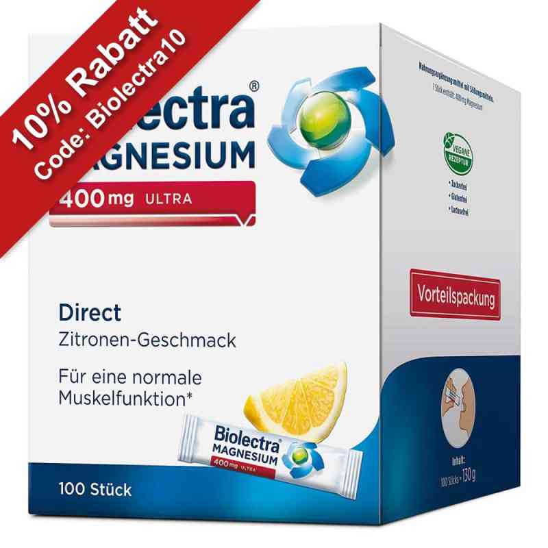 Biolectra Magnesium 400 mg Ultra Direct Zitrone 100 stk von HERMES Arzneimittel GmbH PZN 20113746