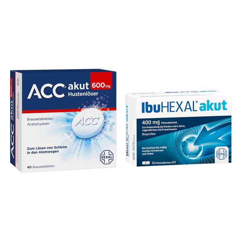 Acc akut 600mg Hustenlöser 40 stk+ Ibuhexal akut 400mg 50 stk 1 Pck von  PZN 08103004