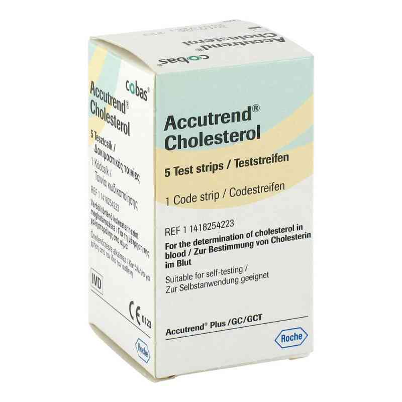 Accutrend Cholesterol Teststreifen 5 stk von Roche Diagnostics Deutschland GmbH PZN 01471641