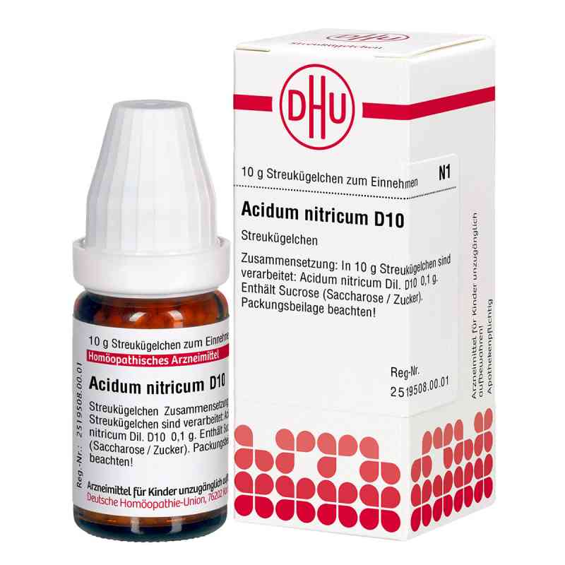 Acidum Nitricum D10 Globuli 10 g von DHU-Arzneimittel GmbH & Co. KG PZN 02891983
