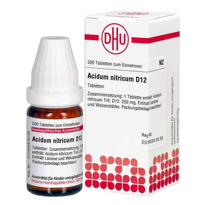 Acidum Nitricum D12 Tabletten 200 stk von DHU-Arzneimittel GmbH & Co. KG PZN 04201008