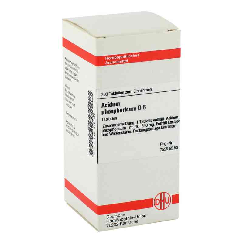 Acidum Phosphoricum D6 Tabletten 200 stk von DHU-Arzneimittel GmbH & Co. KG PZN 02121185