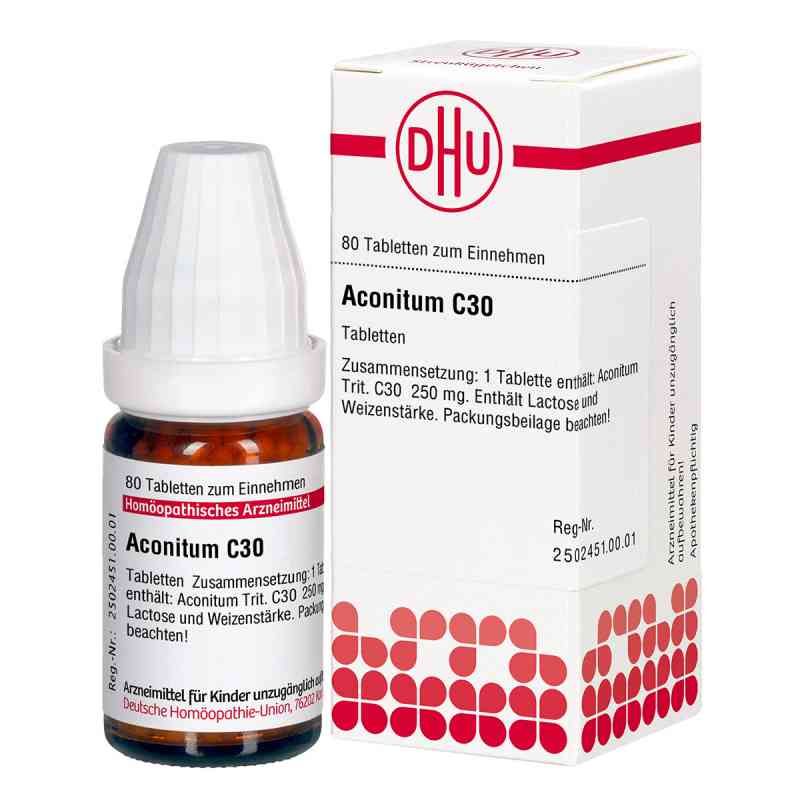 Aconitum C30 Tabletten 80 stk von DHU-Arzneimittel GmbH & Co. KG PZN 04201557