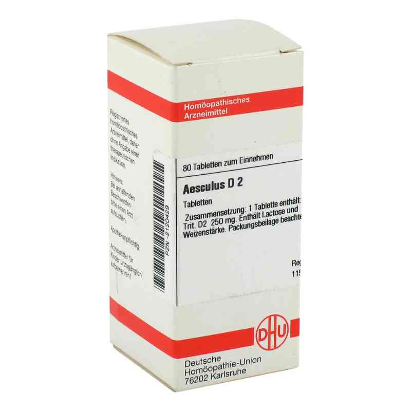Aesculus D2 Tabletten 80 stk von DHU-Arzneimittel GmbH & Co. KG PZN 02120429