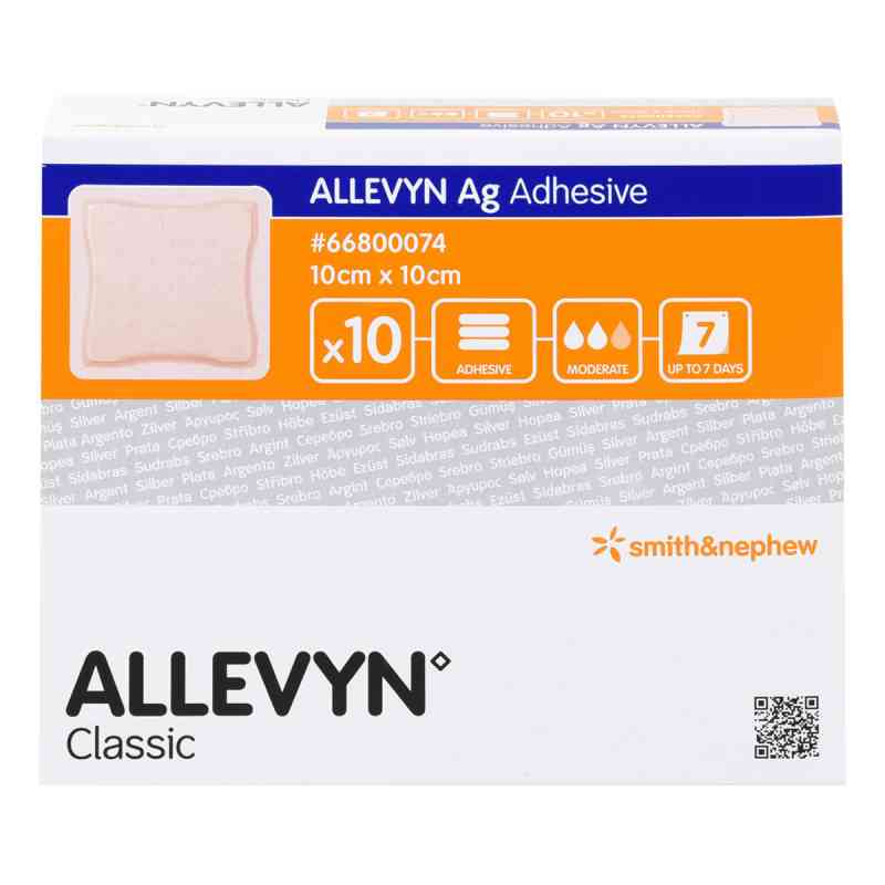 Allevyn Ag Adhesive 10x10 cm Wundverband 10 stk von Docpharm GmbH PZN 14137671