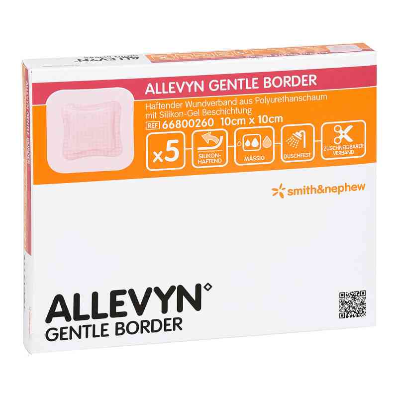 Allevyn Gentle Border 10x10 cm Verband 5 stk von Smith & Nephew GmbH PZN 06087456