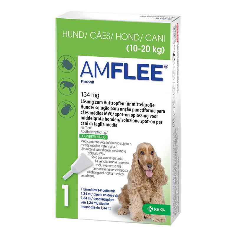 Amflee 134 mg Lösung zur, zum Auftropfen für mittelgr.Hunde 3 stk von TAD Pharma GmbH PZN 11099817