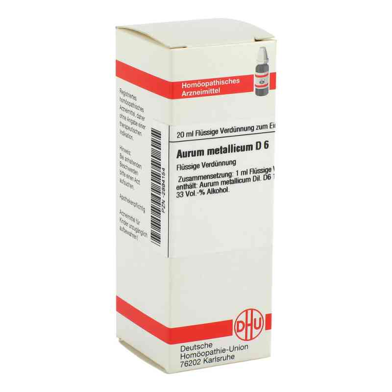Aurum Metallicum D6 Dilution 20 ml von DHU-Arzneimittel GmbH & Co. KG PZN 02894154