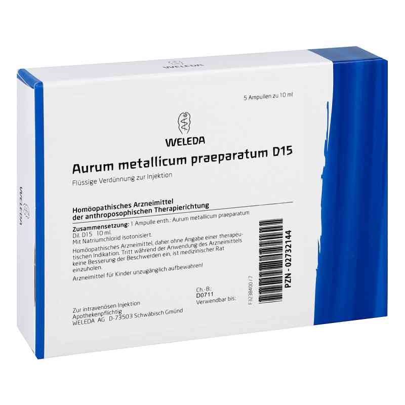 Aurum Metallicum Praep. D15 Ampullen 5X10 ml von WELEDA AG PZN 02732144