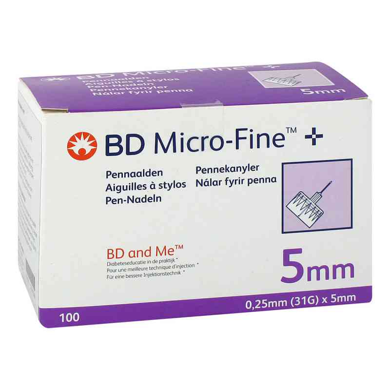 Bd Micro-fine+ 5 Nadeln 0,25x5 mm 100 stk von + Prisoma GmbH PZN 12339206