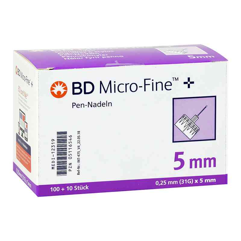 Bd Micro-fine+ 5 Nadeln 110x0,25x5 mm 110 stk von Medi-Spezial GmbH PZN 05116546
