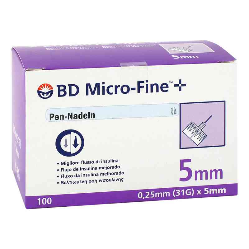 Bd Micro-fine+ 5 Pen-nadeln 0,25x5 mm 31 G 100 stk von EMRA-MED Arzneimittel GmbH PZN 14385564