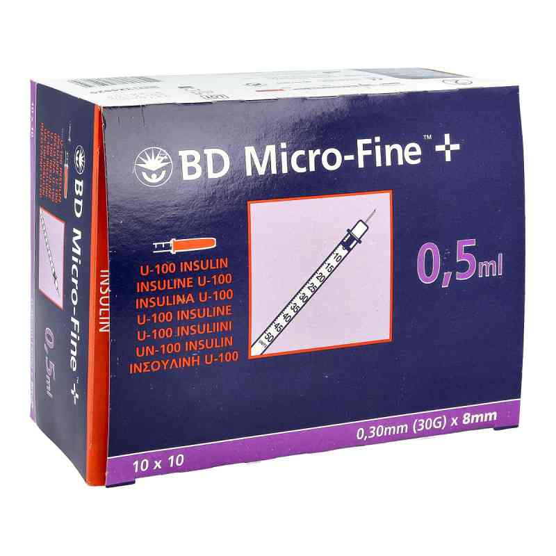Bd Micro-fine+ U 100 Ins.spr. 8 mm 100X0.5 ml von embecta GmbH PZN 07468077