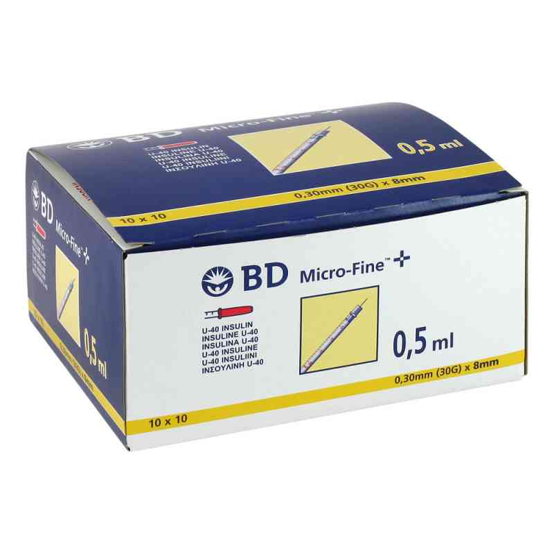 Bd Micro-fine+ U 40 Ins.spr. 8 mm 100X0.5 ml von embecta GmbH PZN 07468060
