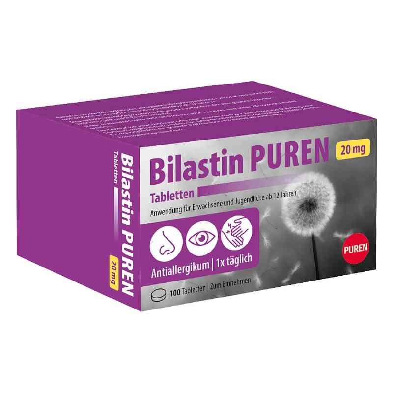 Bilastin Puren 20 mg Tabletten bei Allergie 100 stk von PUREN Pharma GmbH & Co. KG PZN 19767388