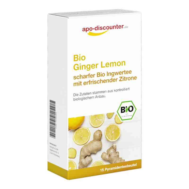 Bio Ginger Lemon Tee Filterbeutel von apo-discounter 15X1.5 g von Apologistics GmbH PZN 16882048
