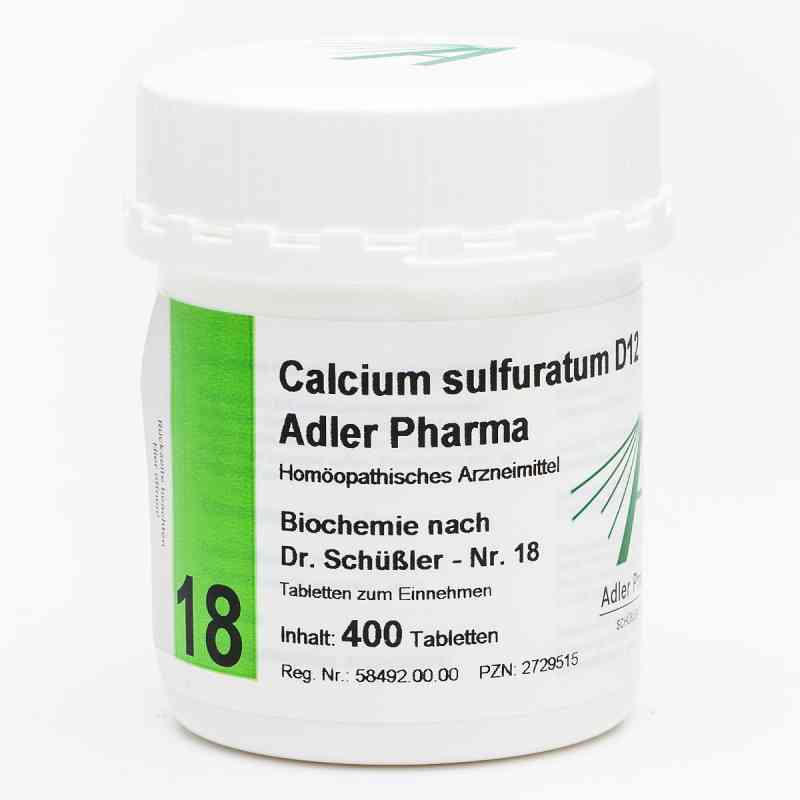 Biochemie Adler 18 Calcium sulf.D12 Adl.p. Tabletten 400 stk von Adler Pharma Produktion und Vertrieb GmbH PZN 02729515