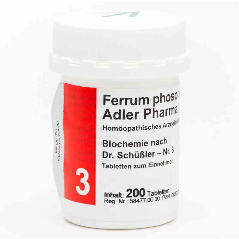 Biochemie Adler 3 Ferrum phosphoricum D12 Adl.p. Tabletten 200 stk von Adler Pharma Produktion und Vertrieb GmbH PZN 00833220