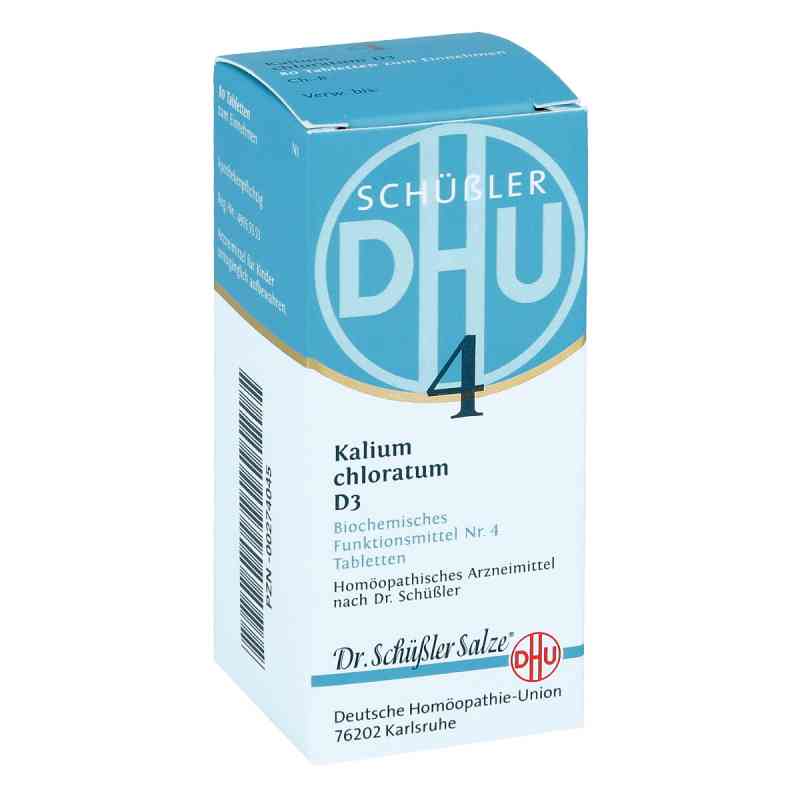 Biochemie Dhu 4 Kalium chlorat. D3 Tabletten 80 stk von DHU-Arzneimittel GmbH & Co. KG PZN 00274045