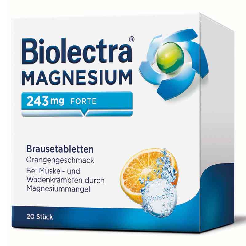 Biolectra Magnesium 243 mg forte Orange Brausetabletten 20 stk von HERMES Arzneimittel GmbH PZN 06734832