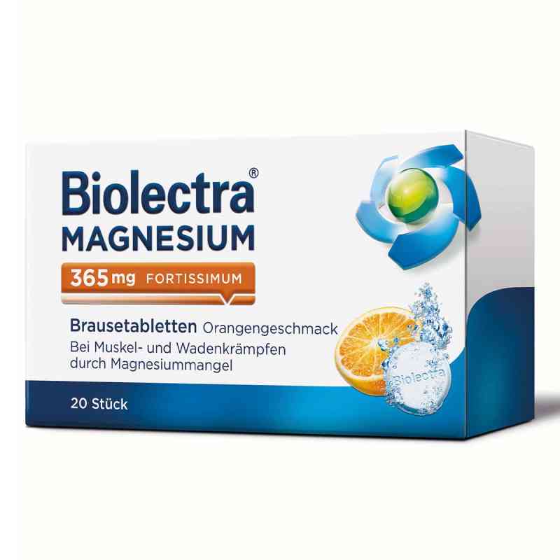 Biolectra Magnesium 365 mg fortissimum Orange Brausetabletten 20 stk von HERMES Arzneimittel GmbH PZN 02725210