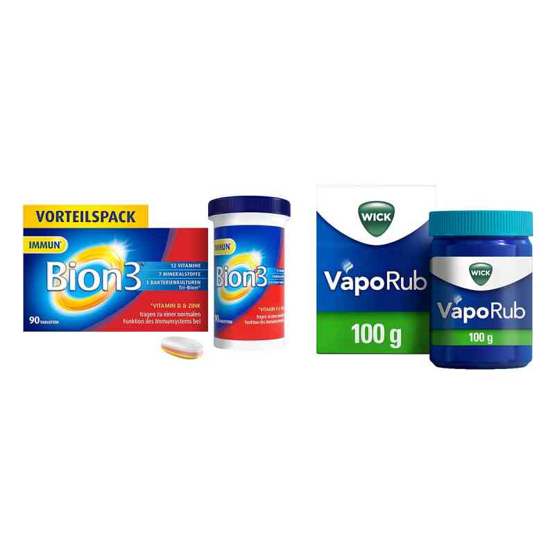 Bion 3 Immun Tabletten 90 stk + Wick Vaporub Erkältungssalbe 100 1 stk von  PZN 08102467