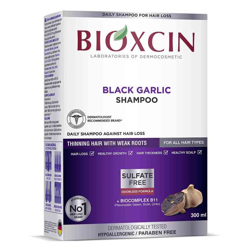 Bioxcin Schwarzer Knoblauch Gg.haarausfall Shampoo 300 ml von BIOTA Laboratories GmbH PZN 19216180