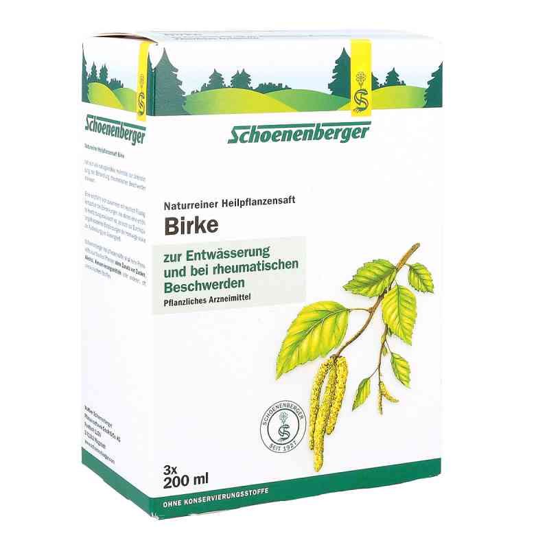 Birkensaft Schoenenberger 3X200 ml von SALUS Pharma GmbH PZN 00699767