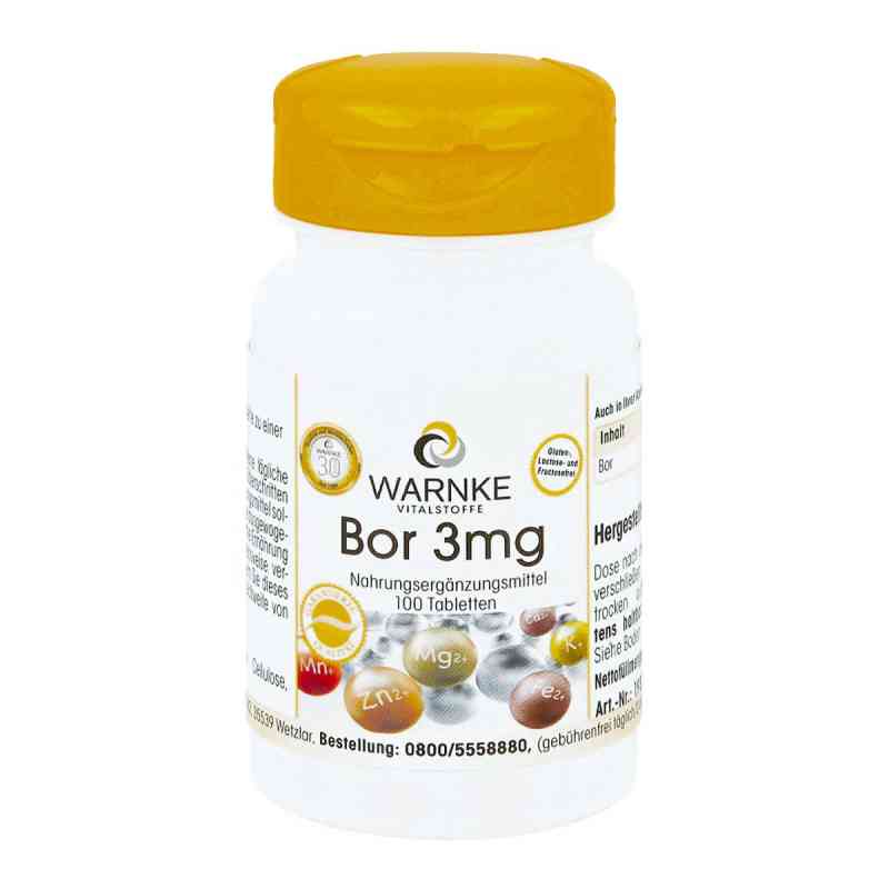 Bor 3 mg Tabletten 100 stk von Warnke Vitalstoffe GmbH PZN 11008111