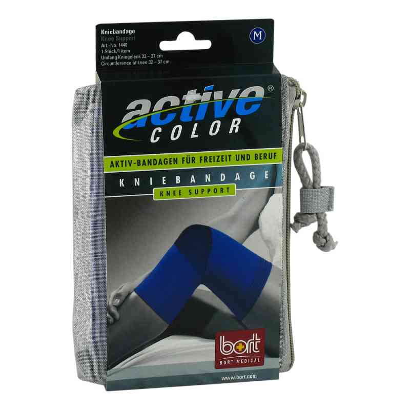 Bort Activecolor Kniebandage medium blau 1 stk von Bort GmbH PZN 06914646