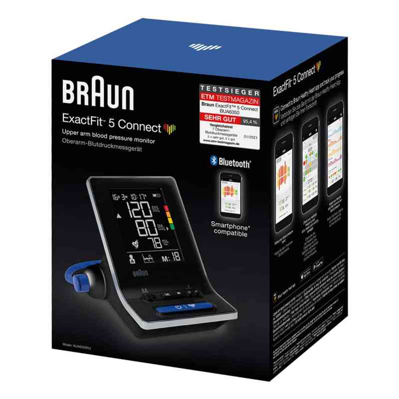 Braun Blutdruckmessgerät Exactfit5 Connect Oberarm 1 stk von KAZ Europe SA PZN 14285992