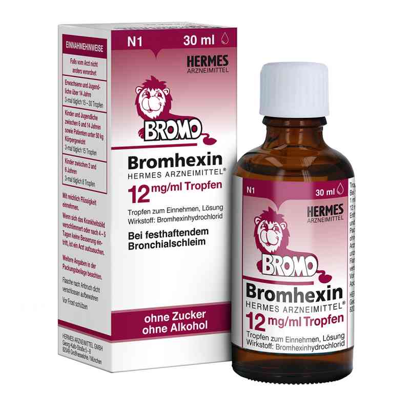 Bromhexin Hermes Arzneimittel 12 mg/ml Tropfen 30 ml von HERMES Arzneimittel GmbH PZN 16260571