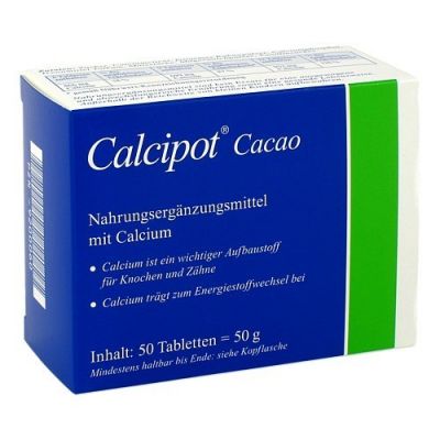 Calcipot Cacao Kautabletten 50 stk von Viatris Healthcare GmbH PZN 09200060