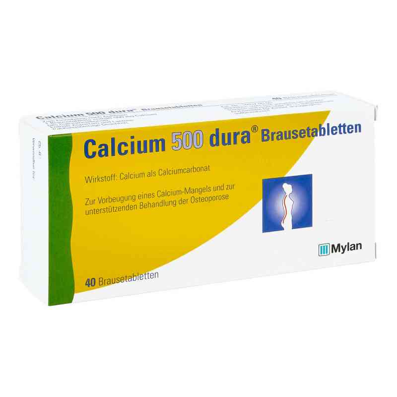 Calcium 500 dura Brausetabletten 40 stk von Cooper Consumer Health Deutschland GmbH PZN 09491494
