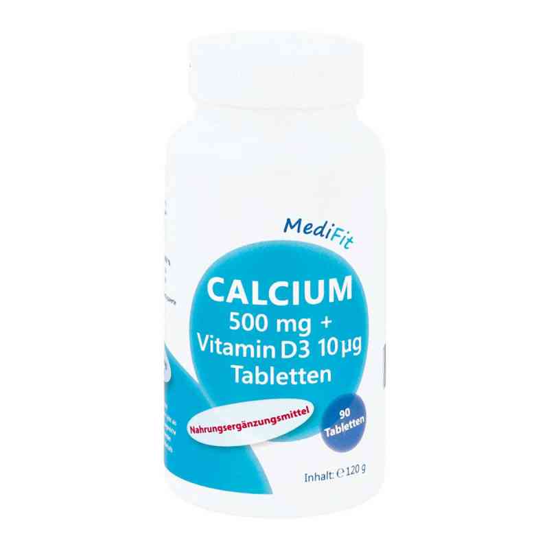 Calcium 500 mg+Vitamin D3 10 [my]g Tabletten Medif 90 stk von ApoFit Arzneimittelvertrieb GmbH PZN 13905524