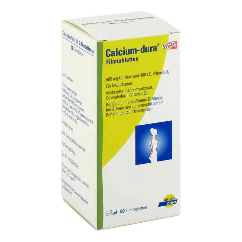 Calcium-dura Vit D3 50 stk von Mylan Healthcare GmbH PZN 02654496