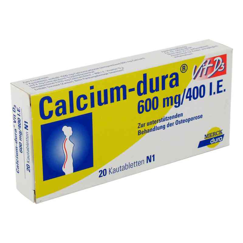 Calcium-dura Vit D3 600mg/400 internationale Einheiten 20 stk von Viatris Healthcare GmbH PZN 01845722