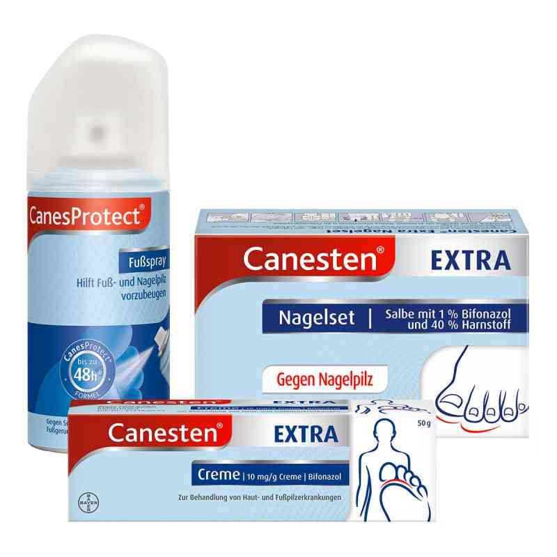 Canesten Extra 2-Phasen Kurztherapie bei Nagelpilz mit Fußspray 1 Pck von Bayer Vital GmbH PZN 08102966