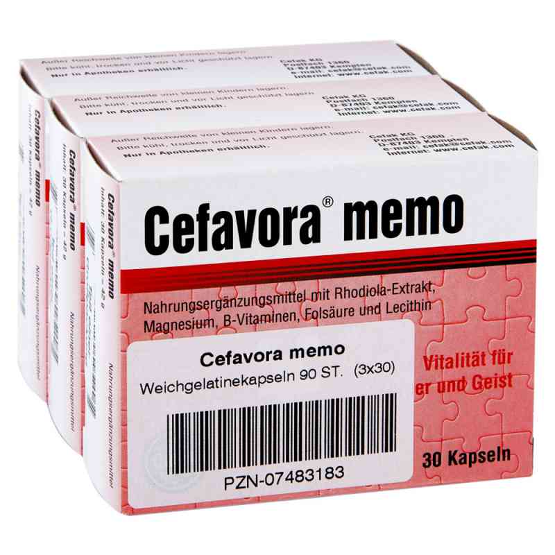 Cefavora memo Weichgelatinekapseln 90 stk von Cefak KG PZN 07483183