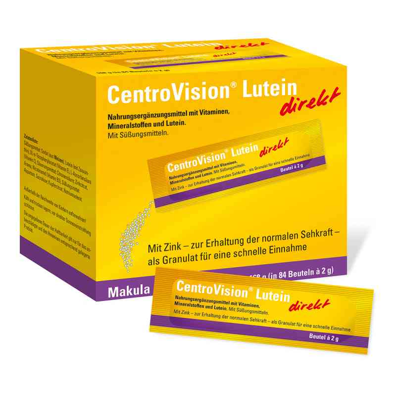 Centrovision Lutein direkt Granulat 84 stk von OmniVision GmbH PZN 16360315