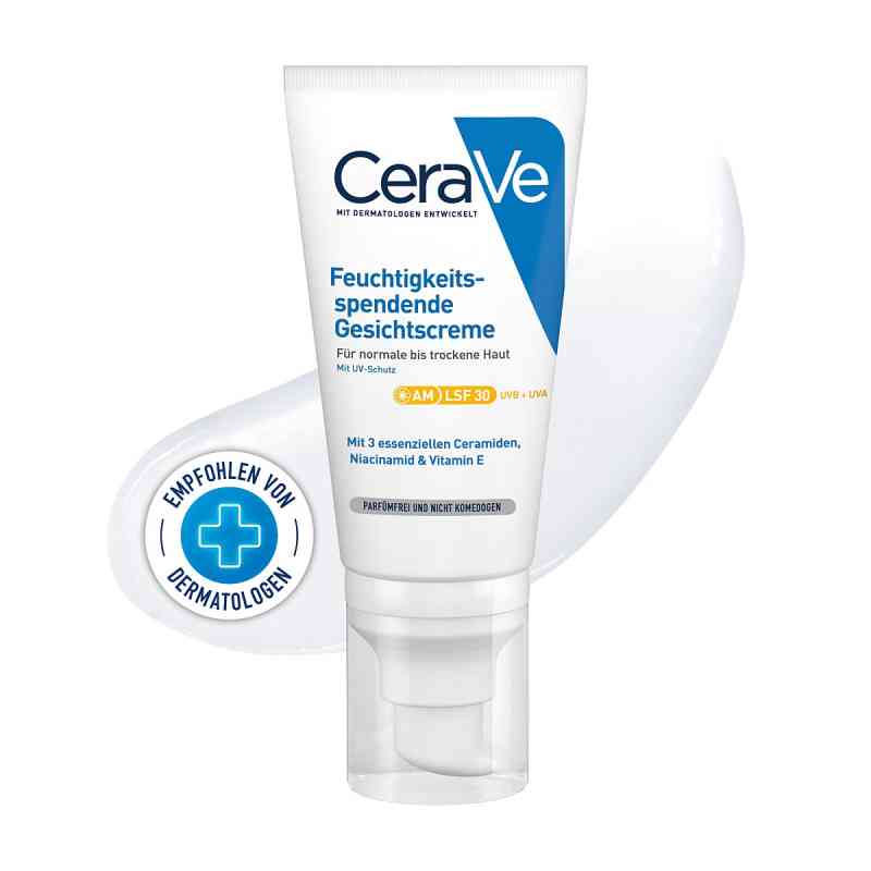 CeraVe Feuchtigkeitsspendende Gesichtscreme mit LSF 30 52 ml von L'Oreal Deutschland GmbH PZN 18386632