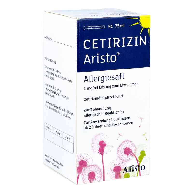 Cetirizin Aristo Allergiesaft 1 mg/ml Lösung zur, zum einn. 75 ml von Aristo Pharma GmbH PZN 13714511