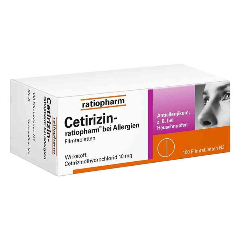 Cetirizin-ratiopharm bei Allergien 100 stk von ratiopharm GmbH PZN 02158165