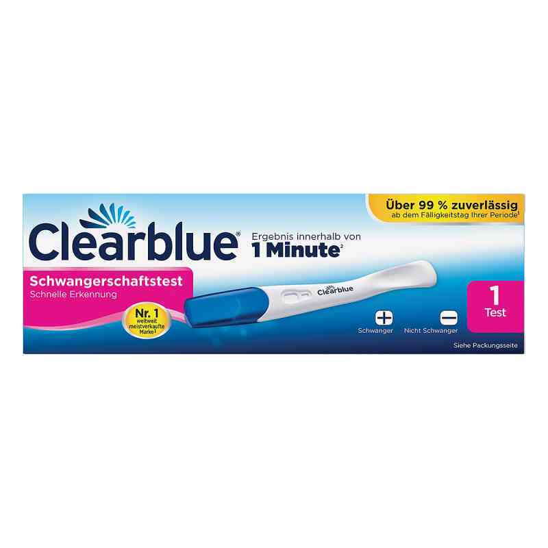 Clearblue Schwangerschaftstest schnelle Erkennung 1 stk von Procter & Gamble GmbH PZN 12894020