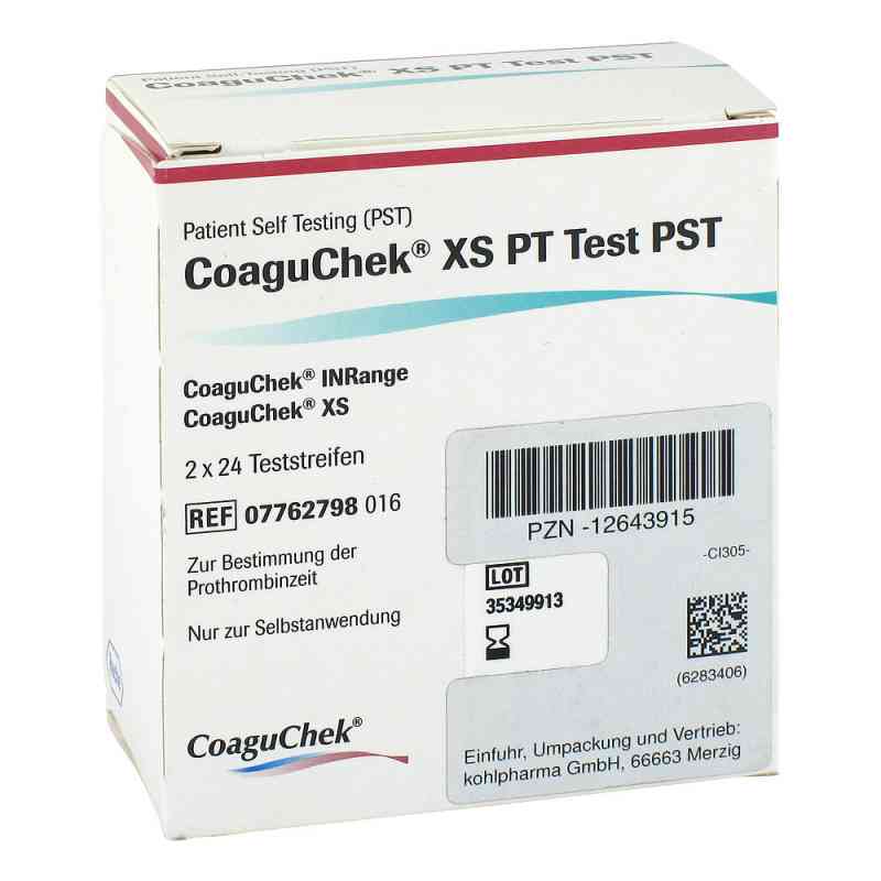Coaguchek Xs Pt Test Pst 2X24 stk von kohlpharma GmbH PZN 12643915
